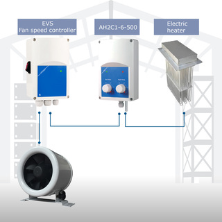 electric heater controller with a fan speed controller